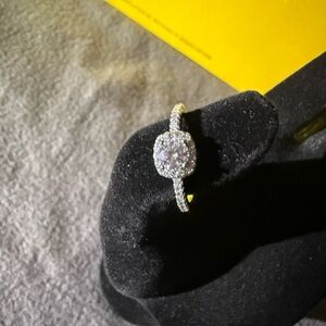 Adjustable Moissanite Ring 0.5 ct D Color Cushion Cut‎ – GRA Certified w/ Box